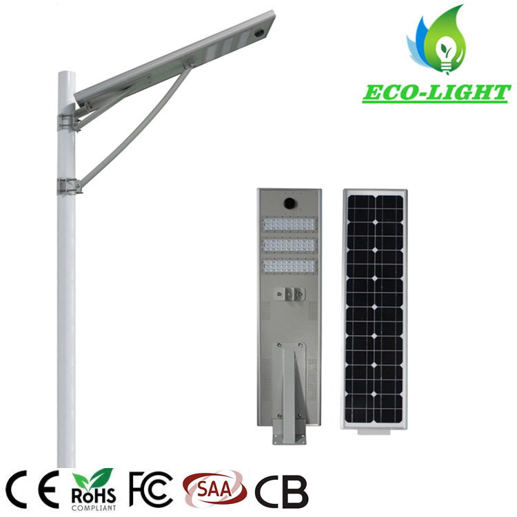 50W IP65 Integrated All in One LED Solar Street Light with Motion Sensor