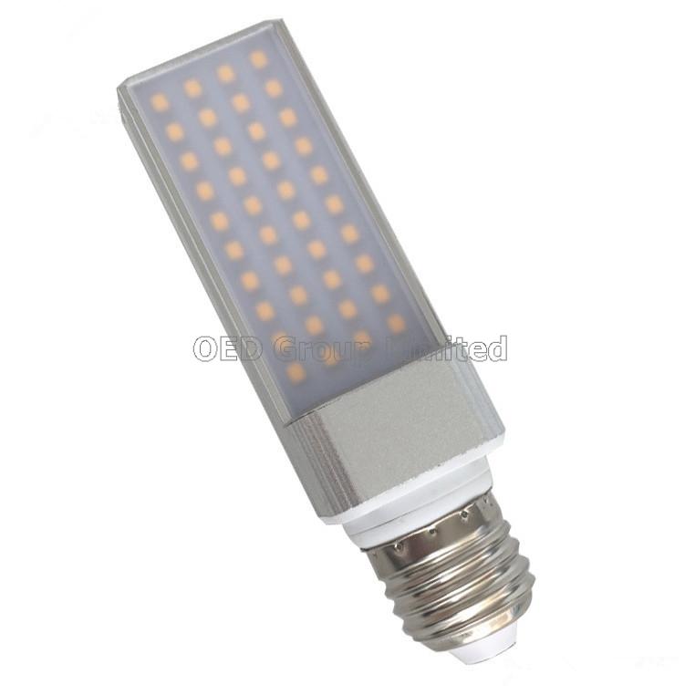 110V 230V Dimmable 6W G24 E27 PL LED Bulb with PC cover or without cover 3 years warranty