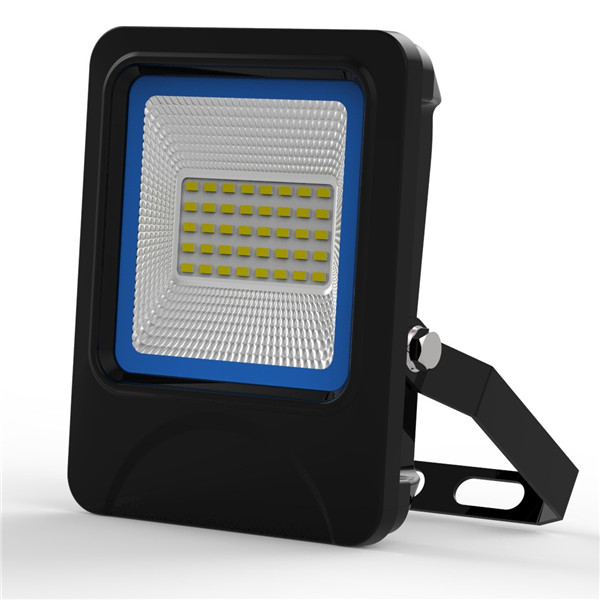 20W SMD LED Flood Light IP66 waterproof textured die-casting Aluminum radiator Black and Blue Case