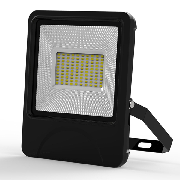 50W SMD LED Construction site led flood light IP66 waterproof textured die-casting Aluminum radiator Black or Blue sides