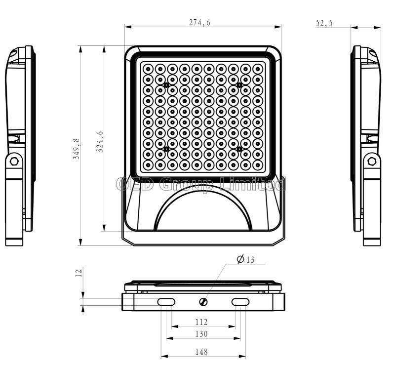 3 Years Warranty 100W IP66 LED Wall Washer lighting Outdoor Lighting die-casting Aluminum radiator Black case