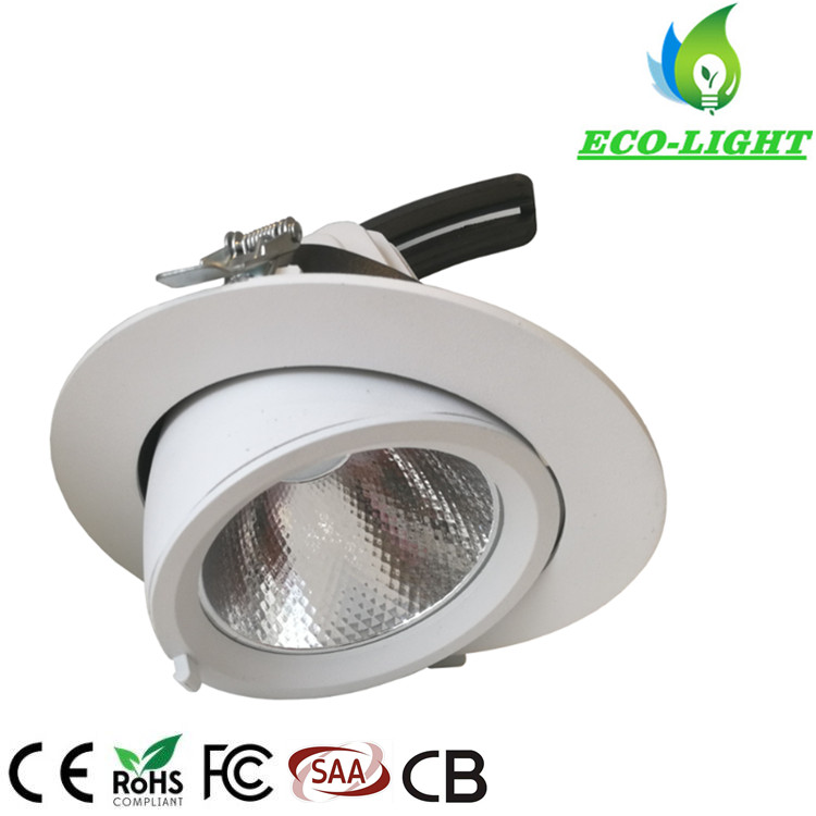 3 years warranty 6 inch 50W COB LED gimble downlight for commercial lighting