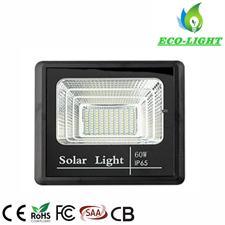 Outdoor solar power LED light 60 watt flood light for road garden lighting