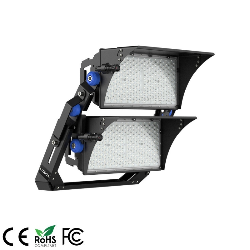 IP66 outdoor area lights 1000W 30-35m high mast led stadium flood light