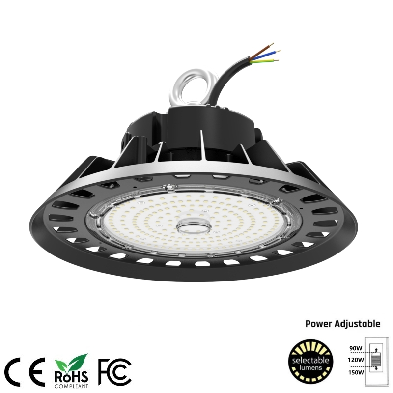 150W 120W 90W adjustable 150LM/W isolated driver ufo light watts switchable UFO High bay Light